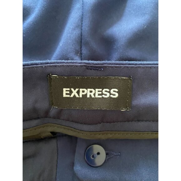Express Columnist Ankle Womens Mid Rise Stretch Pants Navy Size 6R Workwear - Picture 3 of 7